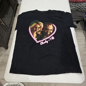 Chucky + Tiff Black Graphic Tee